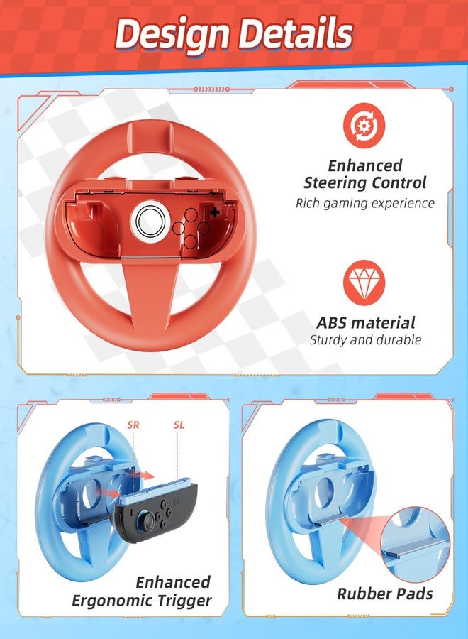 DUXICEPIN Controllers Wheels for Nintend0 Switch 2 Joyc0n, Racing Wheels for Mario Kart 8/9, Accurate Steering & Comfortable Grip, Steering Wheel Joyc0n Controller Accessory for Nintend0 Switch 2 - Image 5